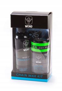 Obrazek ZESTAW ZIELONY WEND CHAIN WAX KIT SCIERECZKA+SMAR+ODTŁUSZCZACZ