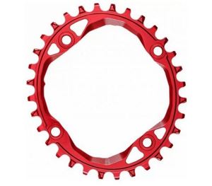 Obrazek ZĘBATKA MTB ABSOLUTEBLACK OVAL 104MM 10/11S NARROW WIDE CZERWONY 32