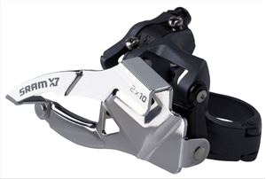 Obrazek PRZERZUTKA PRZÓD SRAM  X-7 2X10 PODWÓJNY CIĄG DM S3 22,1