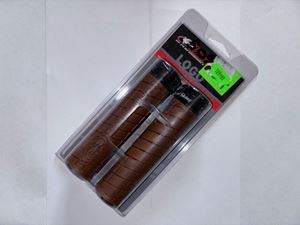 Obrazek CHWYT KIER. LIZARDSKINS LOGO LOCK ON 120mm brązowe