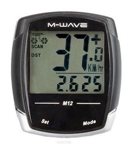 Obrazek LICZNIK M-WAVE 12 FUNKCJI M12 PRZEWODOWY