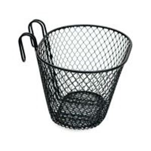 Obrazek KOSZYK ROWEROWY PRZÓD NA KIEROWNICĘ czarny