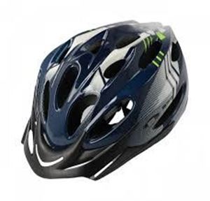 Obrazek KASK ROWEROWY 419 B-SKIN REGULAR CZARNO-SZARO-ZIELONY L